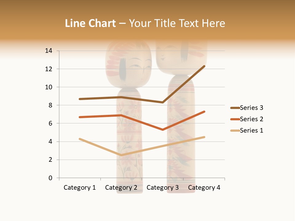 Japanese Kokeshi Dolls Photograph Facing Each Other On White Background PowerPoint Template