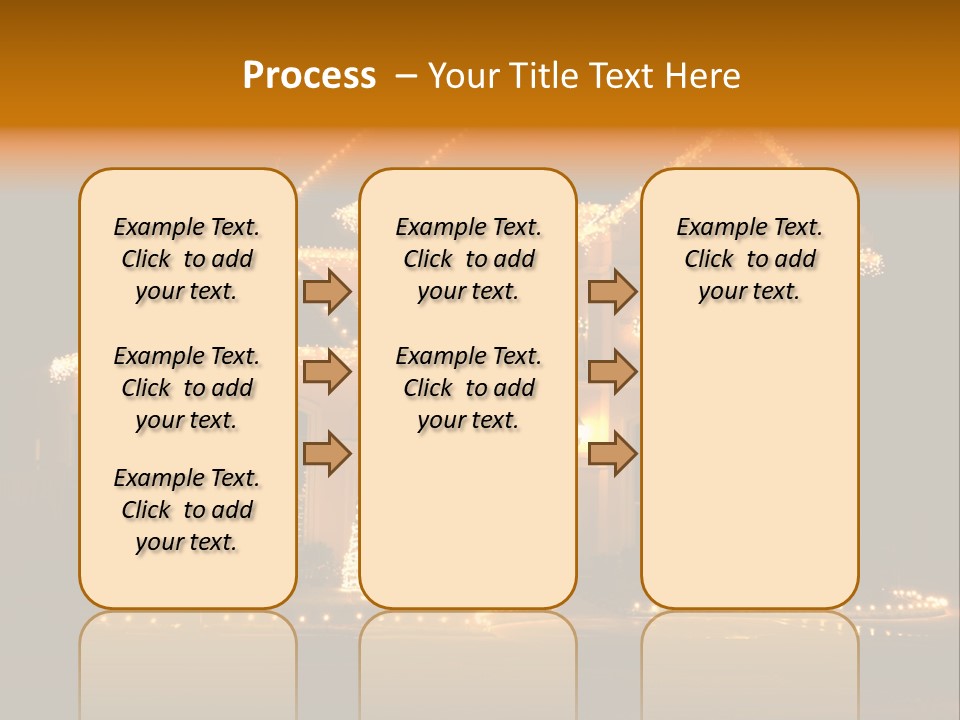 House Decorated And Lighted For Christmas At Night PowerPoint Template
