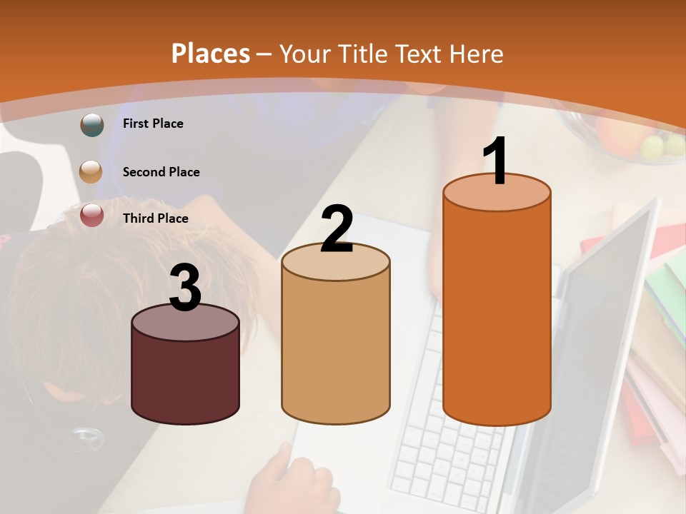 Smiling Woman Isolated On White Background PowerPoint Template