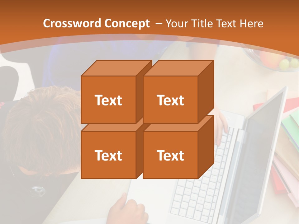 Smiling Woman Isolated On White Background PowerPoint Template