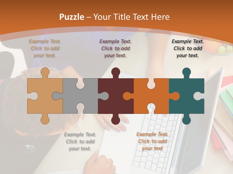 Smiling Woman Isolated On White Background PowerPoint Template