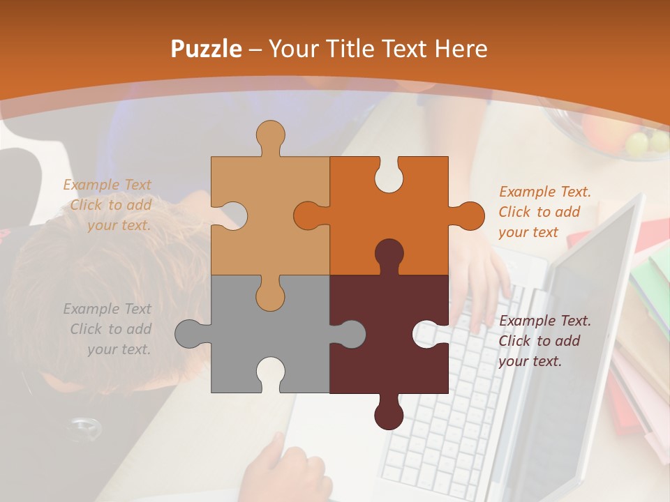 Smiling Woman Isolated On White Background PowerPoint Template