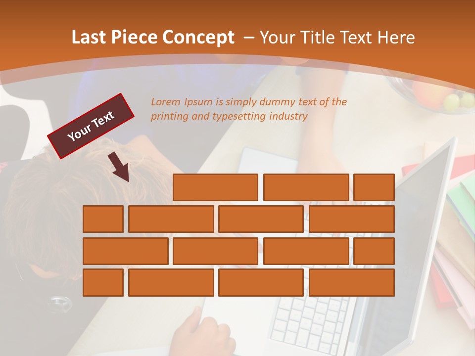 Smiling Woman Isolated On White Background PowerPoint Template