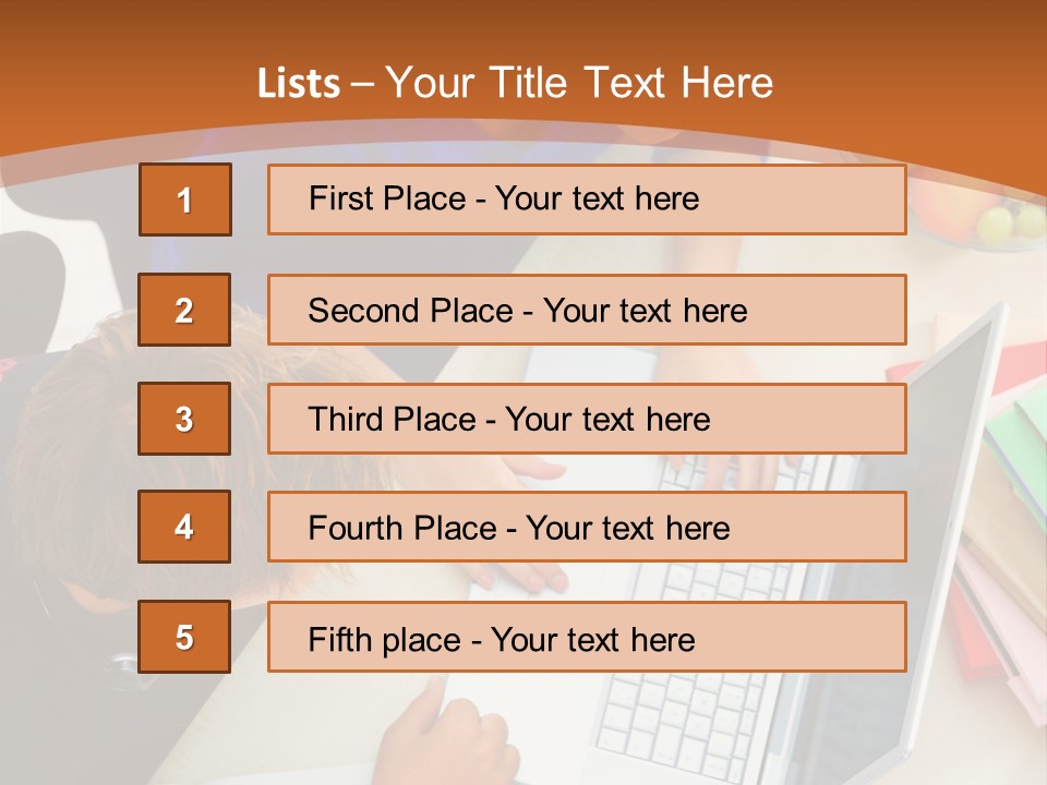 Smiling Woman Isolated On White Background PowerPoint Template