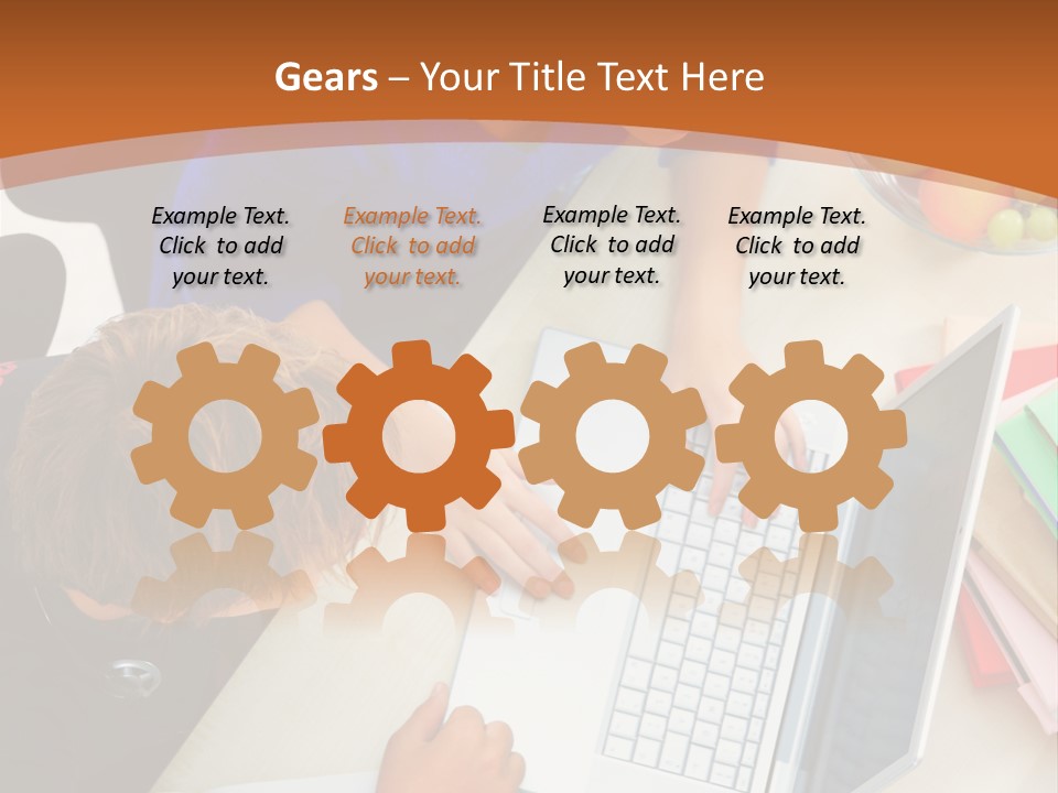 Smiling Woman Isolated On White Background PowerPoint Template