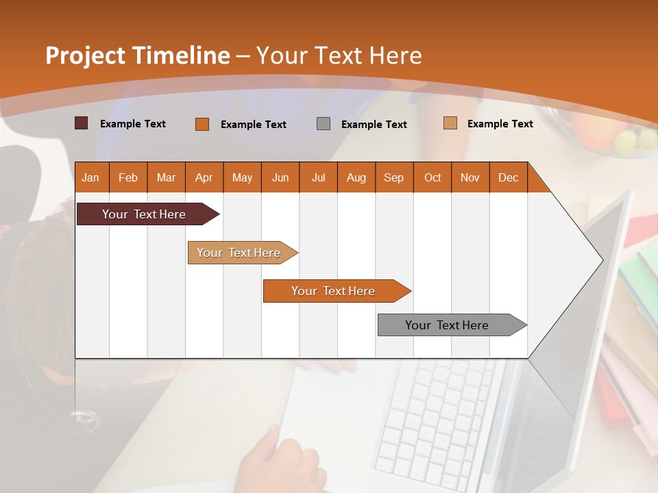 Smiling Woman Isolated On White Background PowerPoint Template
