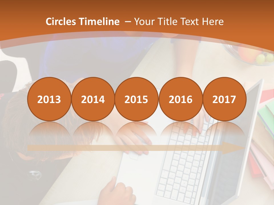 Smiling Woman Isolated On White Background PowerPoint Template