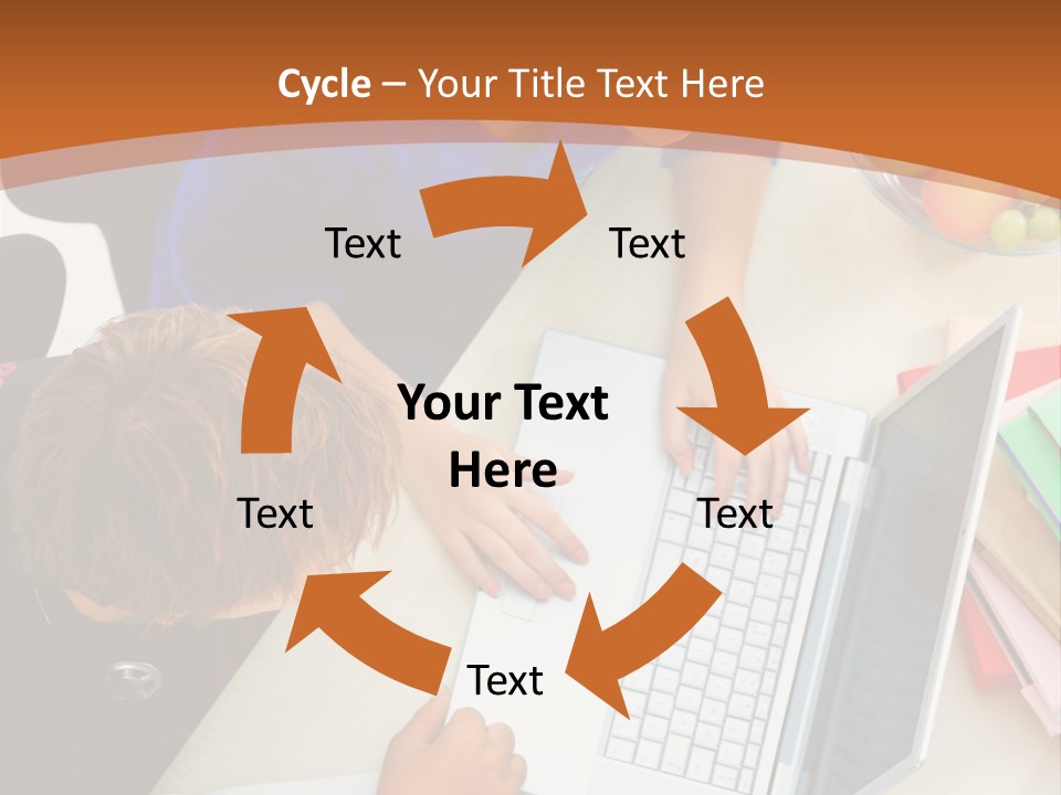 Smiling Woman Isolated On White Background PowerPoint Template