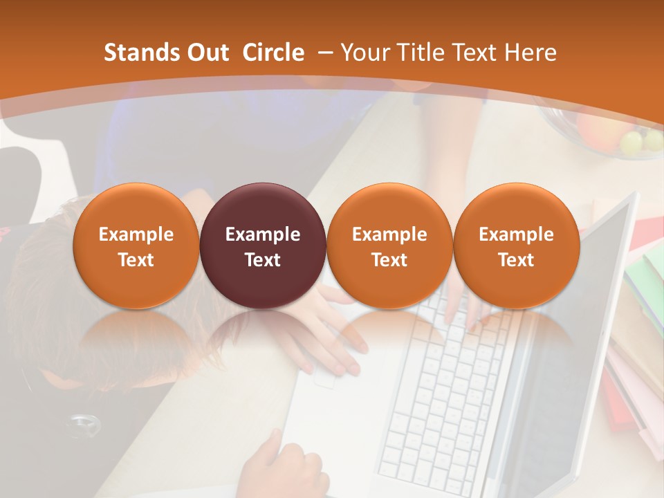 Smiling Woman Isolated On White Background PowerPoint Template