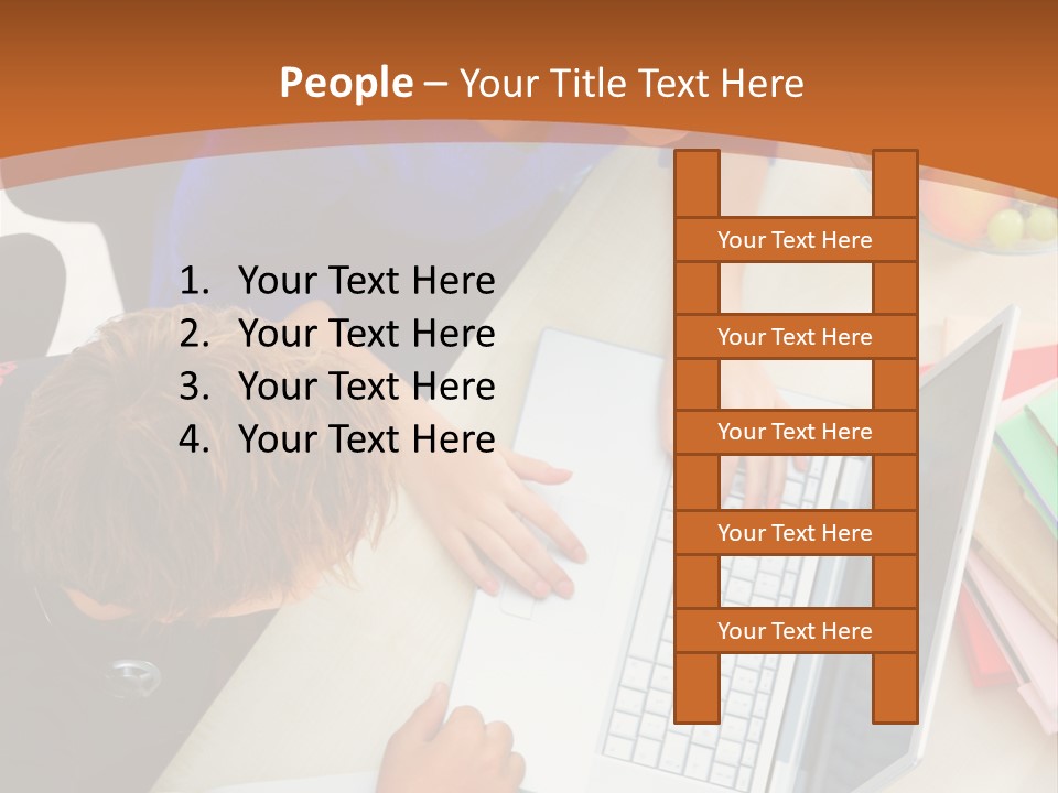 Smiling Woman Isolated On White Background PowerPoint Template