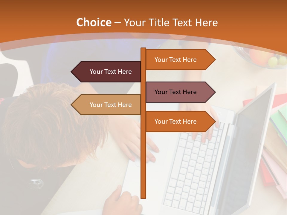 Smiling Woman Isolated On White Background PowerPoint Template