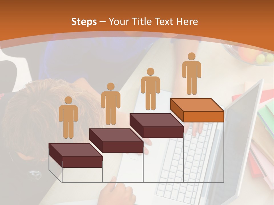 Smiling Woman Isolated On White Background PowerPoint Template