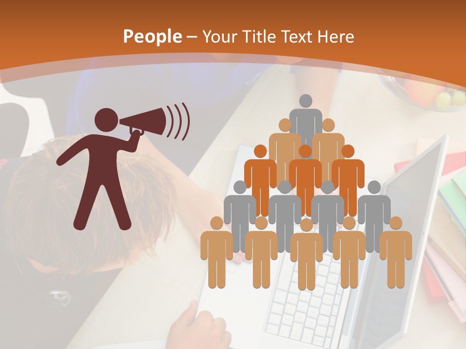 Smiling Woman Isolated On White Background PowerPoint Template