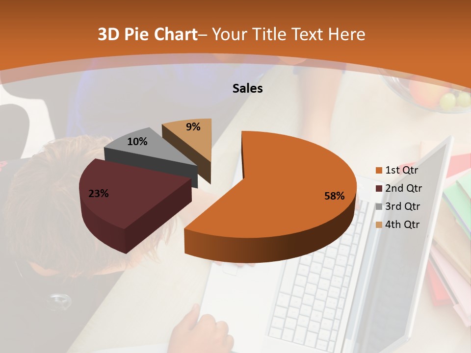 Smiling Woman Isolated On White Background PowerPoint Template