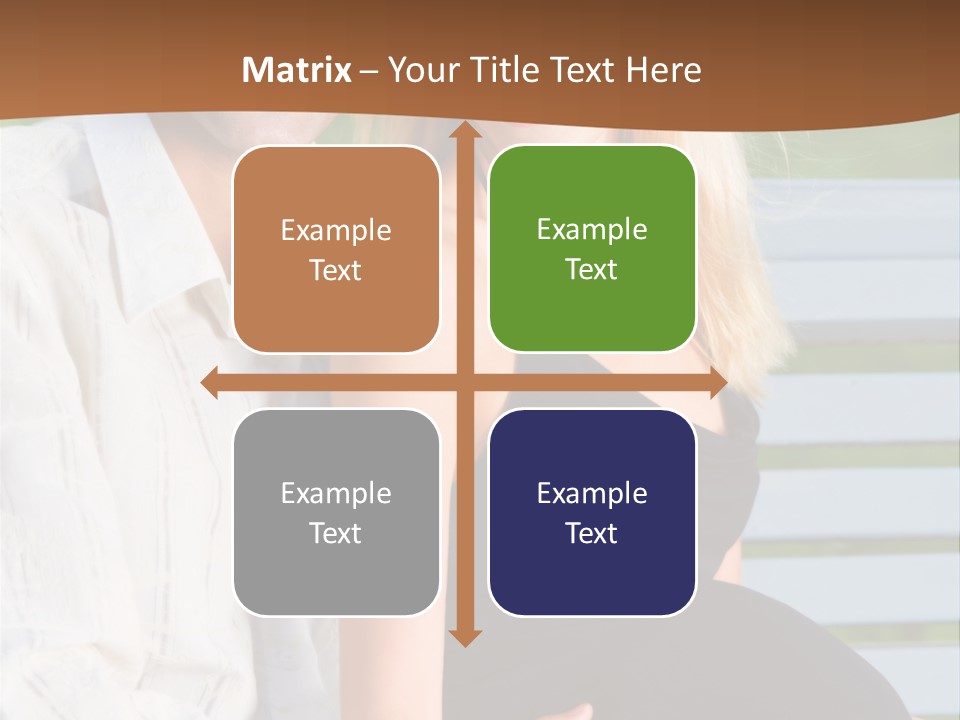 Happy Beautiful Pregnant Woman And Her Husband, Outdoors PowerPoint Template