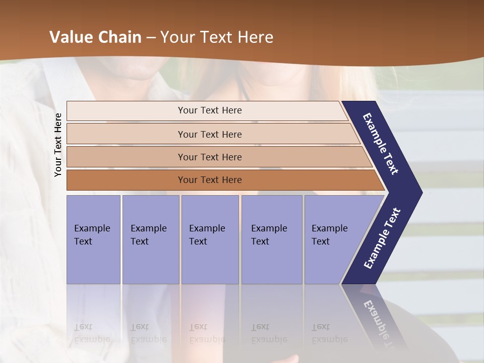 Happy Beautiful Pregnant Woman And Her Husband, Outdoors PowerPoint Template