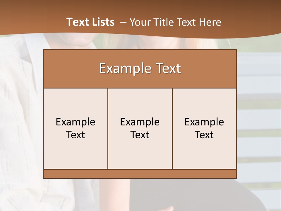 Happy Beautiful Pregnant Woman And Her Husband, Outdoors PowerPoint Template