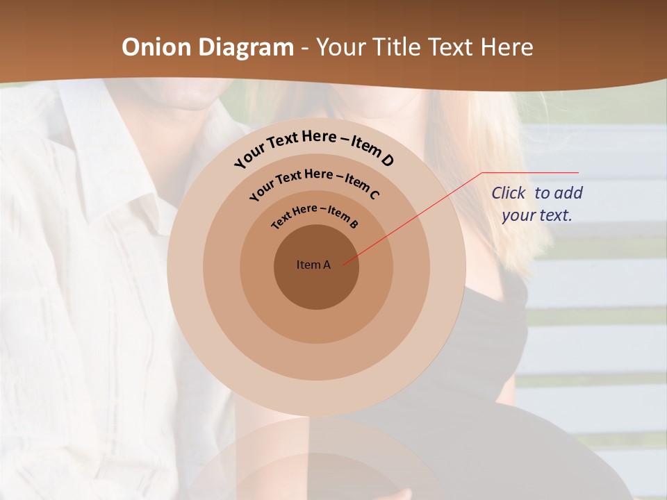 Happy Beautiful Pregnant Woman And Her Husband, Outdoors PowerPoint Template