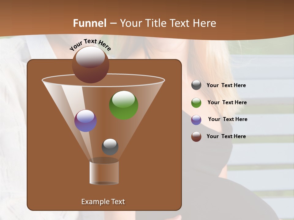 Happy Beautiful Pregnant Woman And Her Husband, Outdoors PowerPoint Template