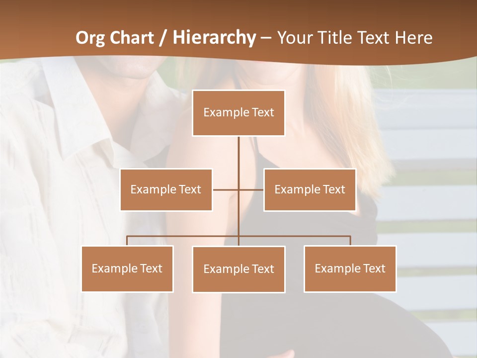 Happy Beautiful Pregnant Woman And Her Husband, Outdoors PowerPoint Template