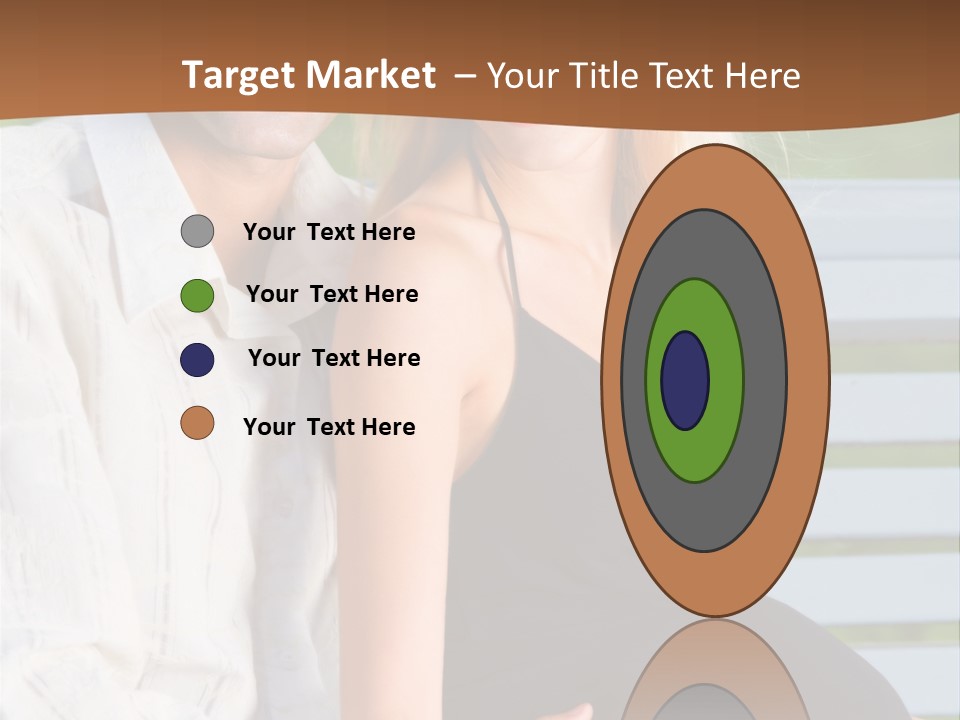 Happy Beautiful Pregnant Woman And Her Husband, Outdoors PowerPoint Template