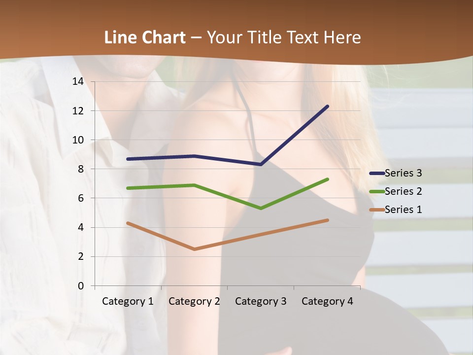 Happy Beautiful Pregnant Woman And Her Husband, Outdoors PowerPoint Template