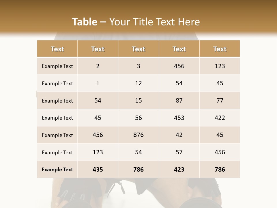 Young Man Preparing To Exercise With Dumbbells. Isolated On White Background, Front View. PowerPoint Template