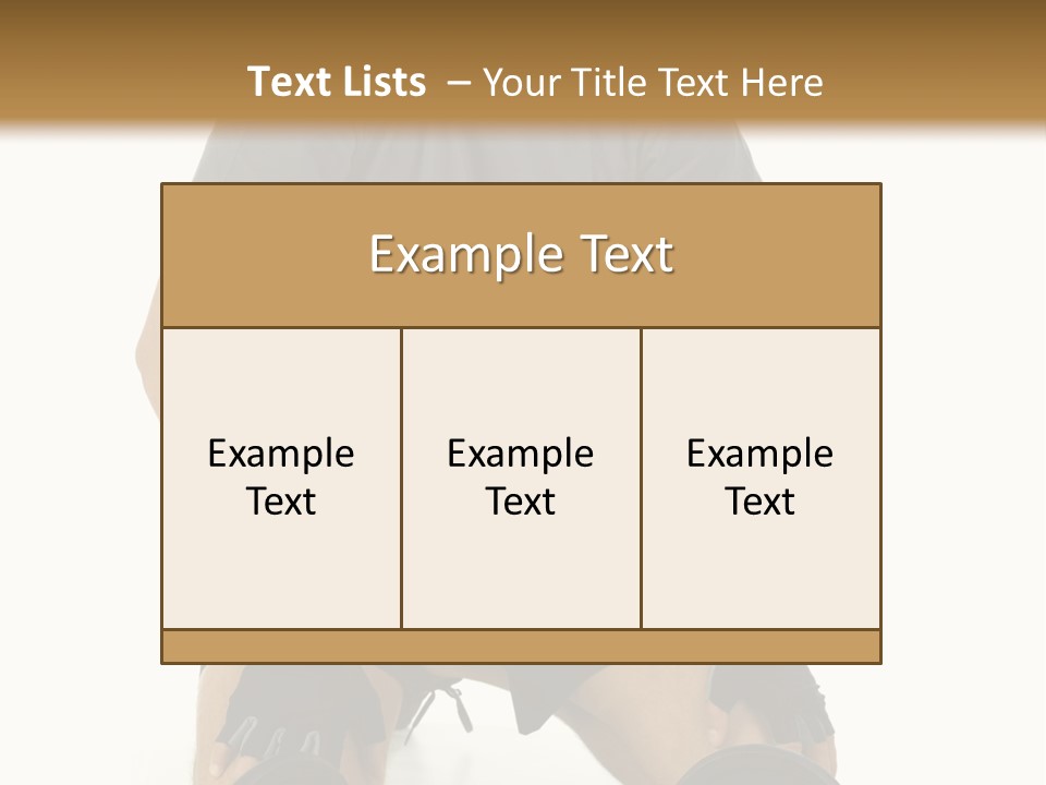 Young Man Preparing To Exercise With Dumbbells. Isolated On White Background, Front View. PowerPoint Template