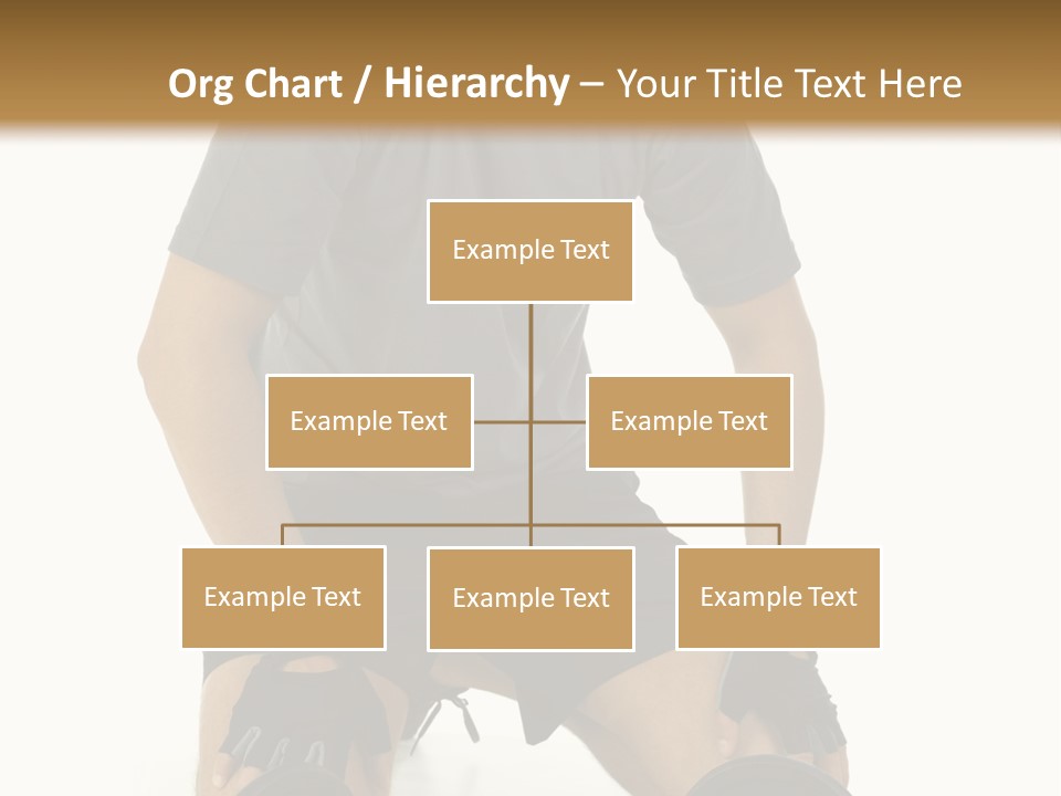 Young Man Preparing To Exercise With Dumbbells. Isolated On White Background, Front View. PowerPoint Template