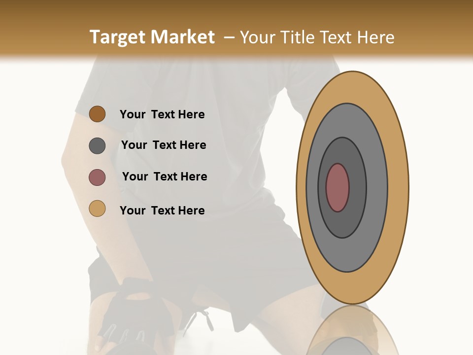 Young Man Preparing To Exercise With Dumbbells. Isolated On White Background, Front View. PowerPoint Template