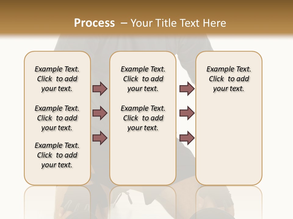 Young Man Preparing To Exercise With Dumbbells. Isolated On White Background, Front View. PowerPoint Template
