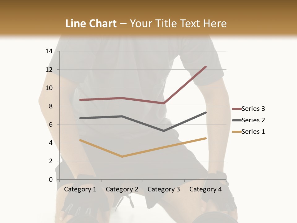 Young Man Preparing To Exercise With Dumbbells. Isolated On White Background, Front View. PowerPoint Template