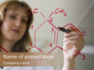 Chemist Writing A Formula PowerPoint Template