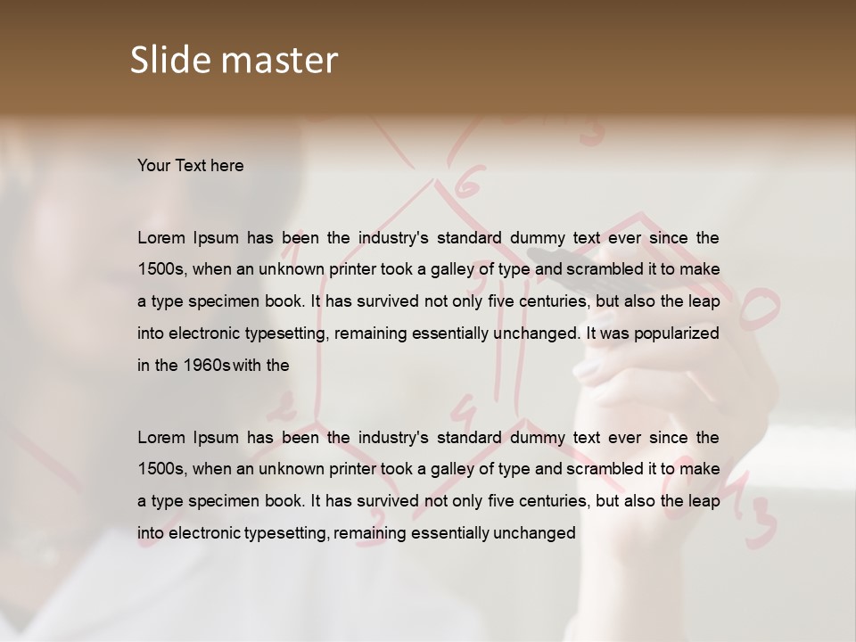 Chemist Writing A Formula PowerPoint Template