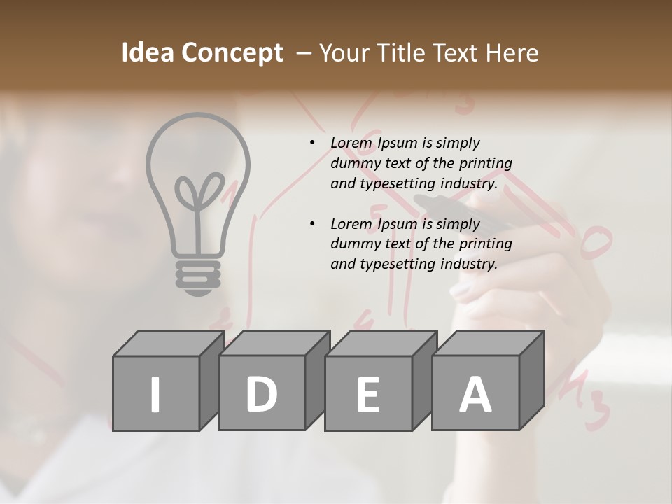 Chemist Writing A Formula PowerPoint Template