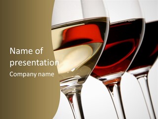 Three Colors Of Wine PowerPoint Template