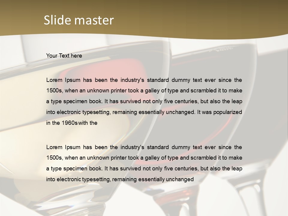 Three Colors Of Wine PowerPoint Template