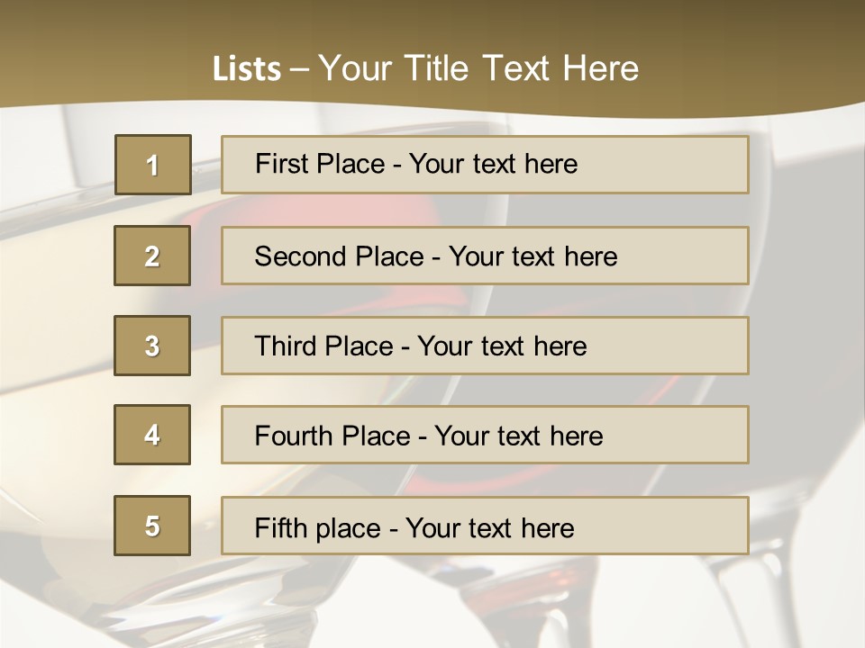 Three Colors Of Wine PowerPoint Template