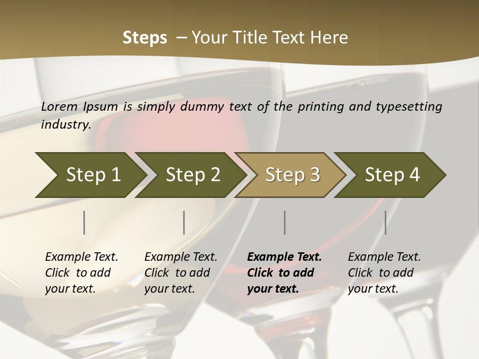 Three Colors Of Wine PowerPoint Template