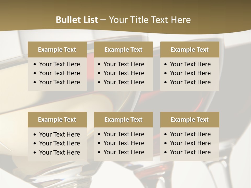 Three Colors Of Wine PowerPoint Template