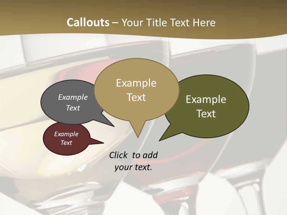 Three Colors Of Wine PowerPoint Template