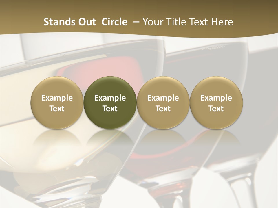 Three Colors Of Wine PowerPoint Template