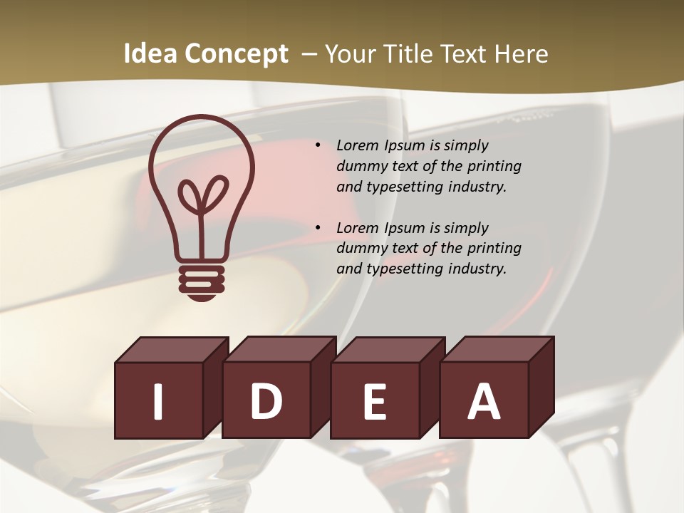 Three Colors Of Wine PowerPoint Template