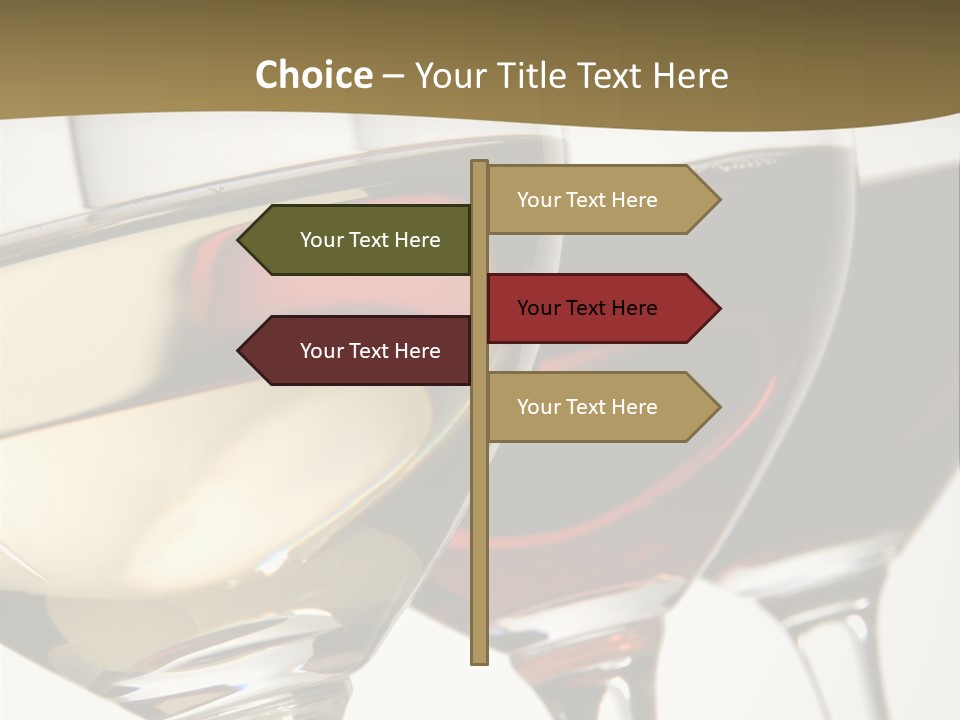 Three Colors Of Wine PowerPoint Template