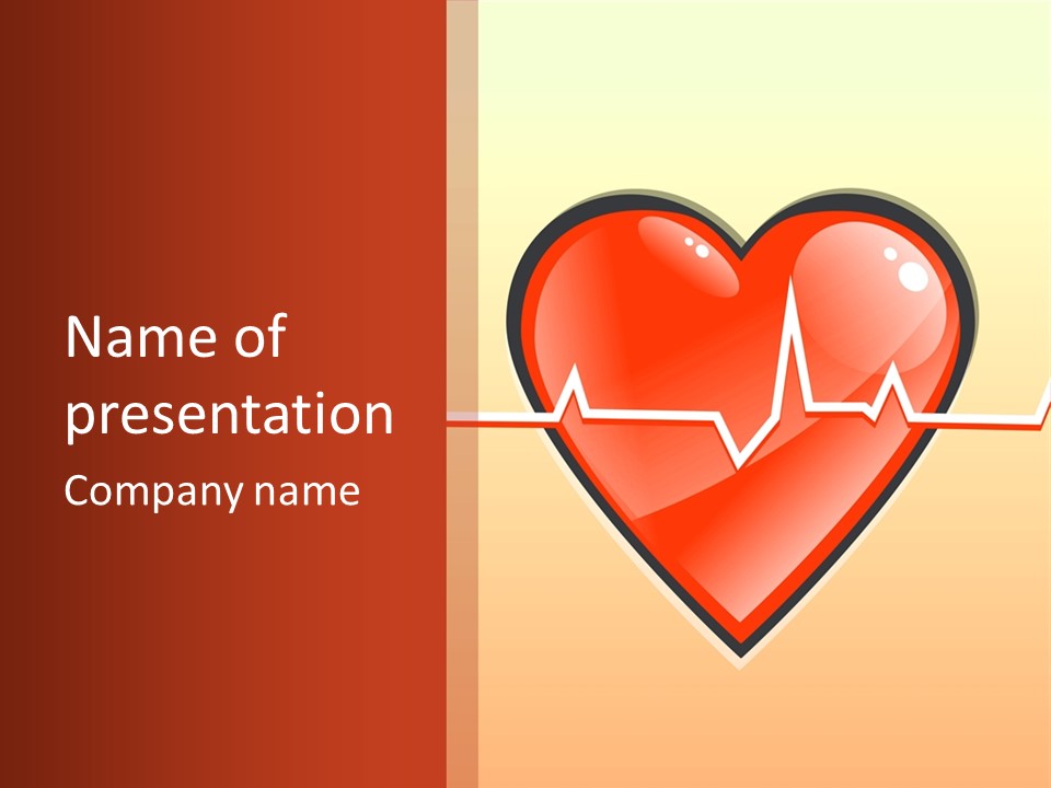 Human Beating Heart PowerPoint Template