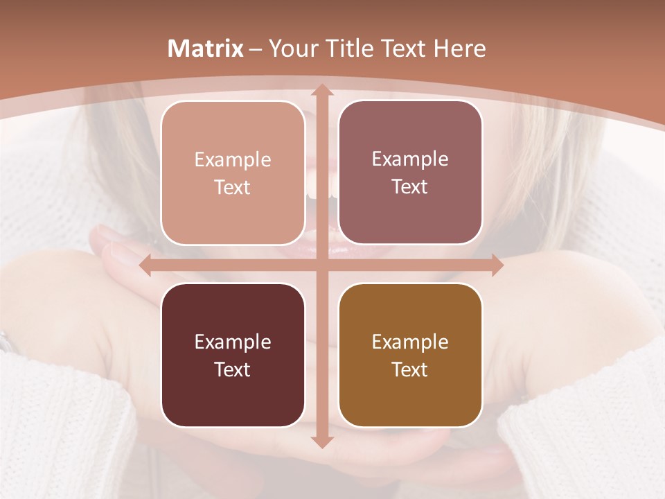 Smiling Woman Isolated On White Background PowerPoint Template