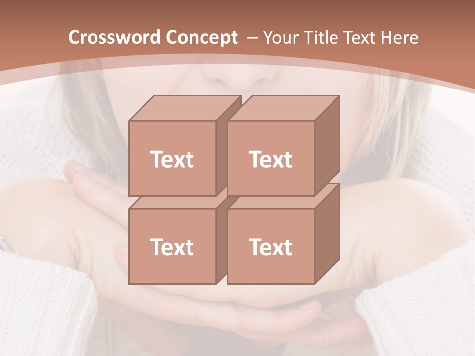 Smiling Woman Isolated On White Background PowerPoint Template