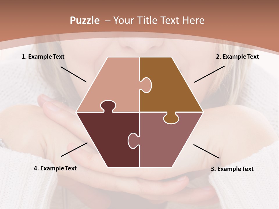 Smiling Woman Isolated On White Background PowerPoint Template