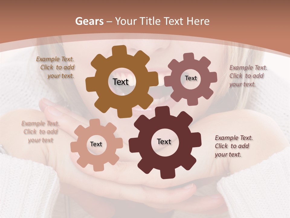 Smiling Woman Isolated On White Background PowerPoint Template