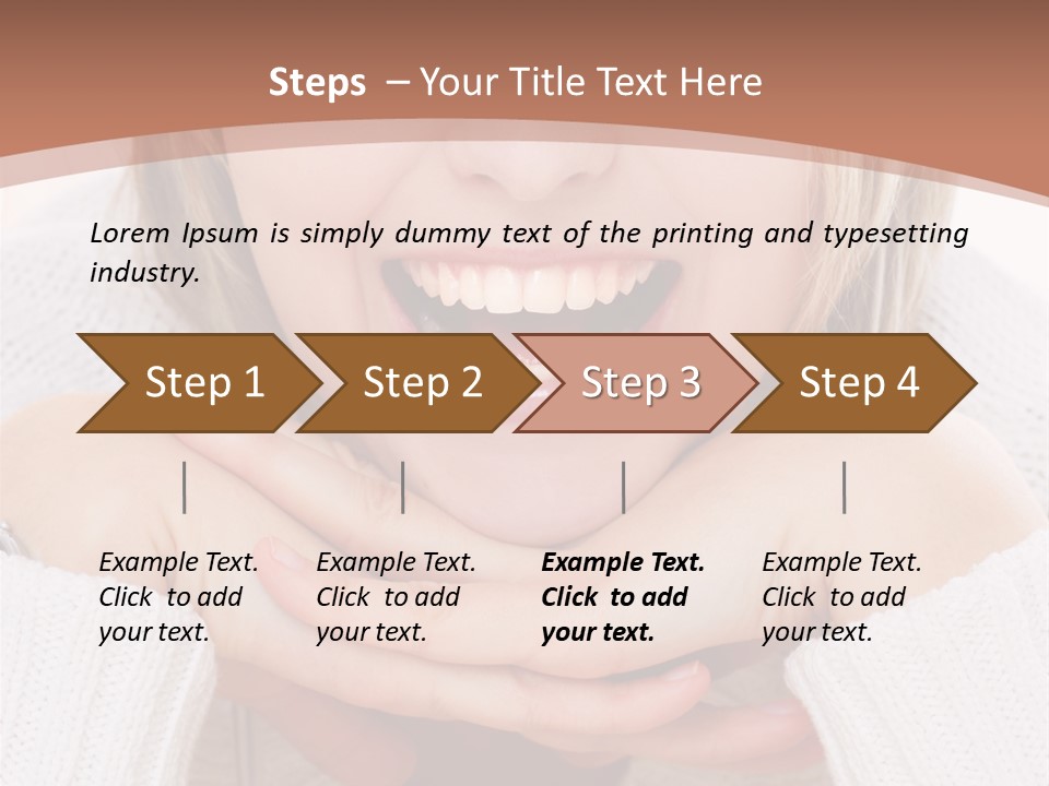 Smiling Woman Isolated On White Background PowerPoint Template